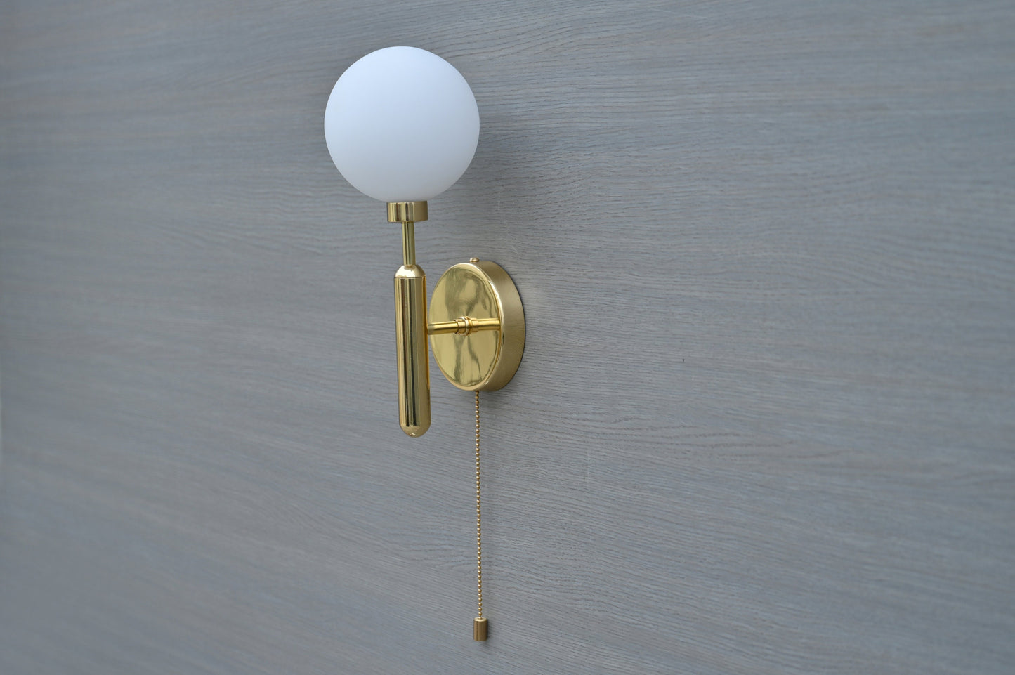 Modern Wall Sconce, Brass Wall Sconce, Minimalist Wall Sconce, Milk Glass Wall Light , Contemporary Wall Light, Unique Wall Light