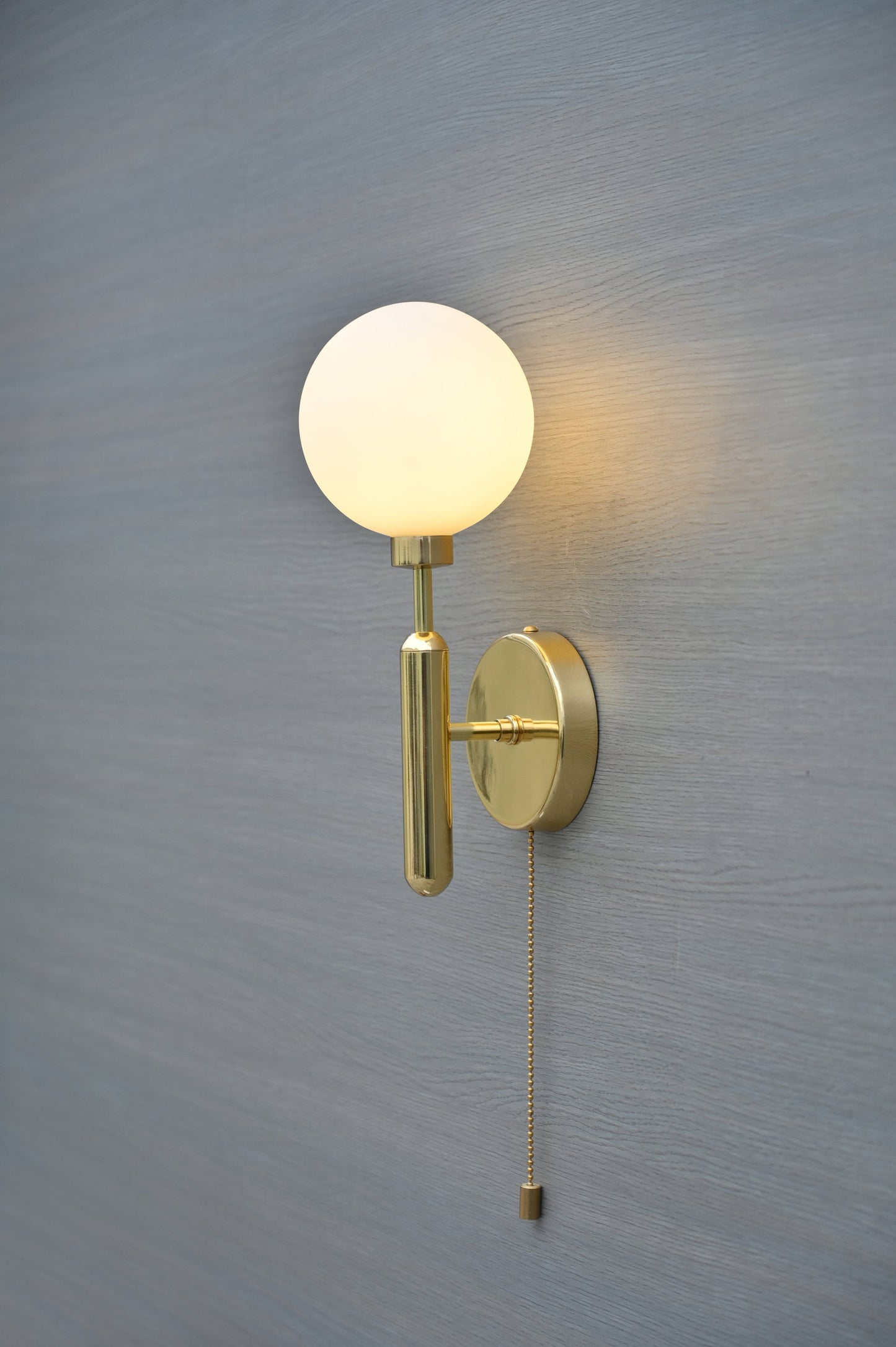 Modern Wall Sconce, Brass Wall Sconce, Minimalist Wall Sconce, Milk Glass Wall Light , Contemporary Wall Light, Unique Wall Light