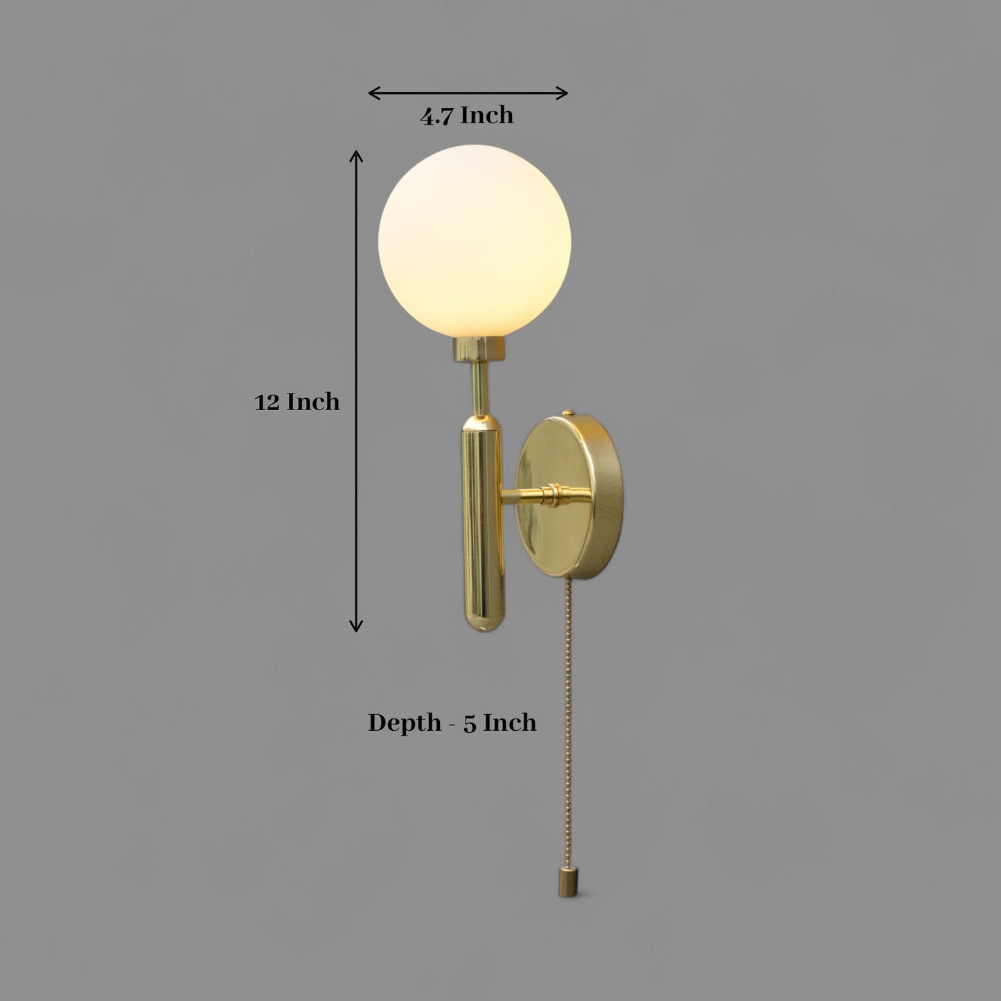 Modern Wall Sconce, Brass Wall Sconce, Minimalist Wall Sconce, Milk Glass Wall Light , Contemporary Wall Light, Unique Wall Light