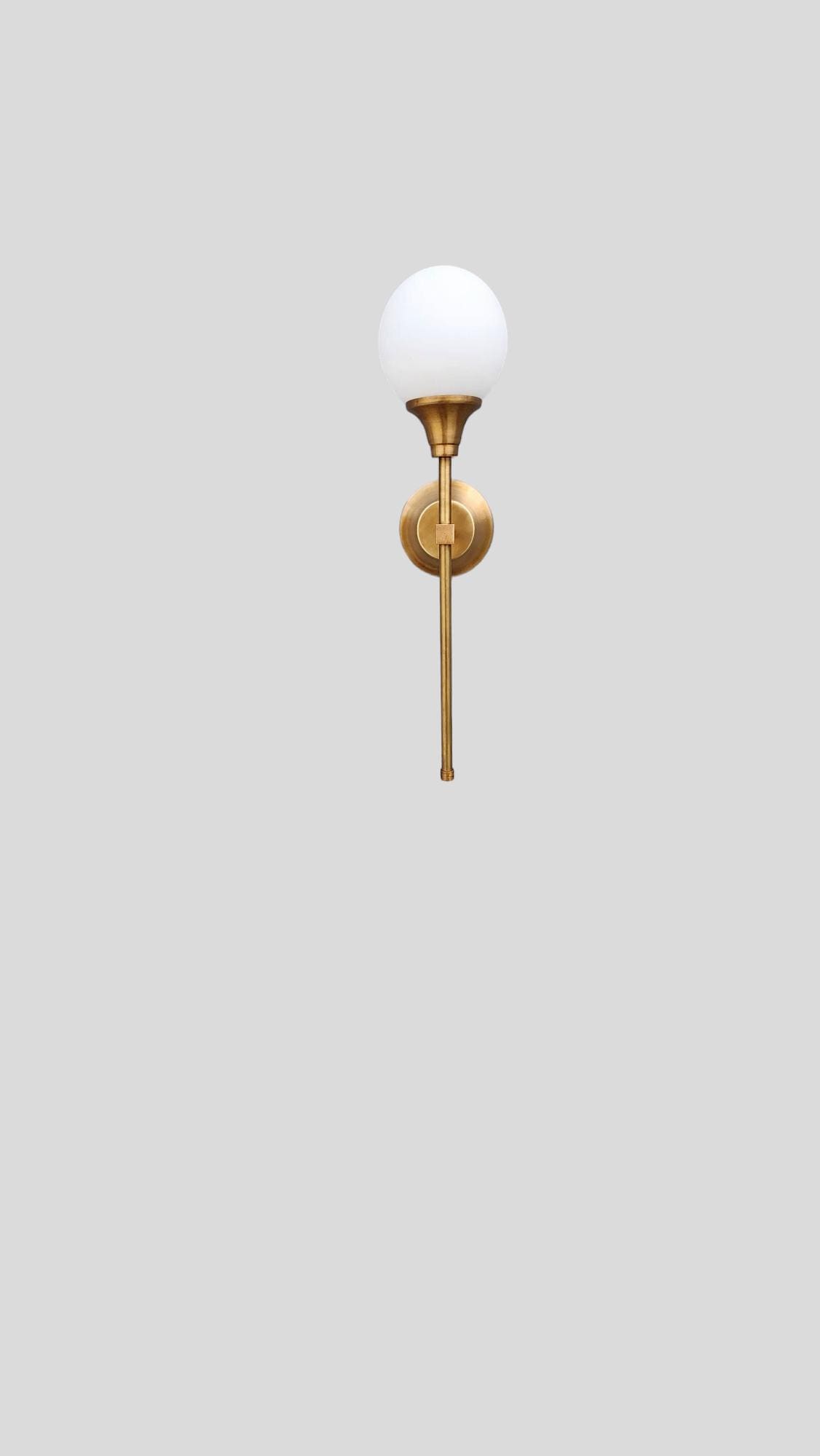 Modern Wall Sconce, Antique Brass Wall Sconce, Minimalist Wall Sconce, Milk Glass Wall Light , Contemporary Wall Light, Unique Wall Light
