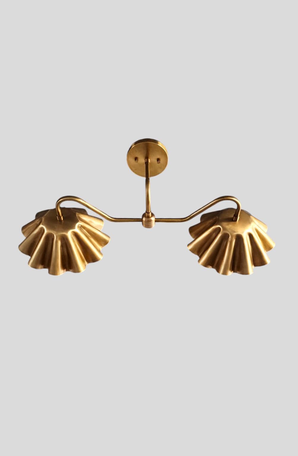 Stilnovo Design Double Light Shade.Indoor Brass Wall Sconce Beside Wall Lamp Sputnik Wall Fixture