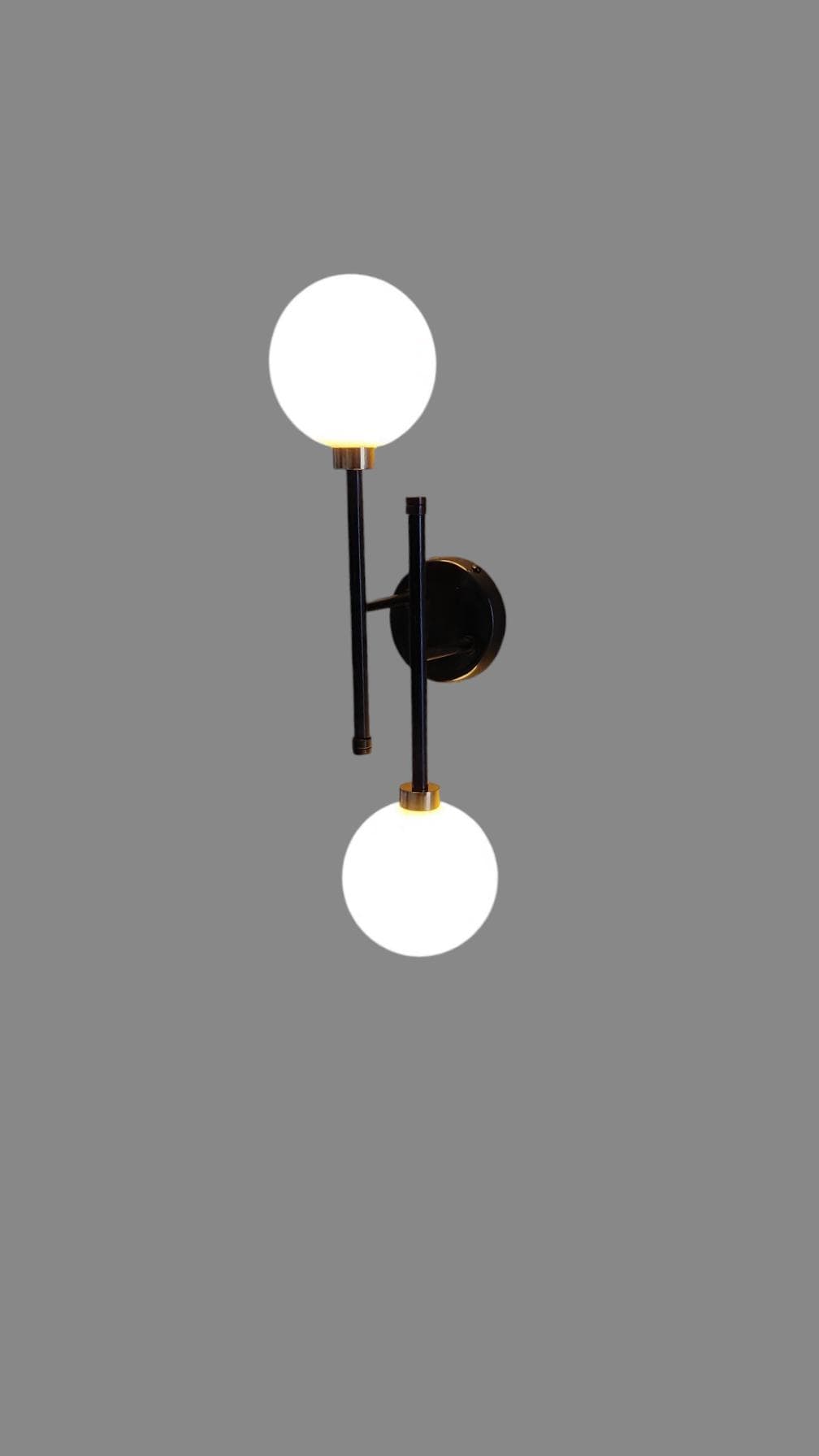 Double Light Brass Sputnik Wall Sconce Beside Wall Lamp Glass Globe Sconce