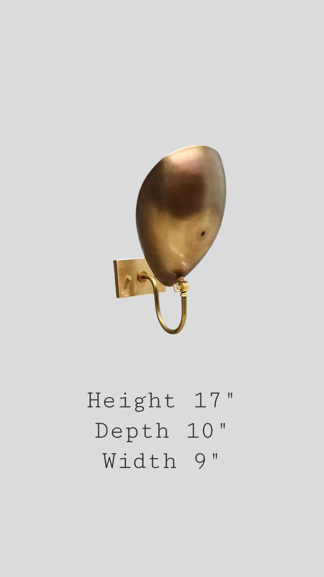 1 Light Curved Shades Handmade Vintage Wall Mid Century Modern Raw Brass Sputnik Wall light Fixture