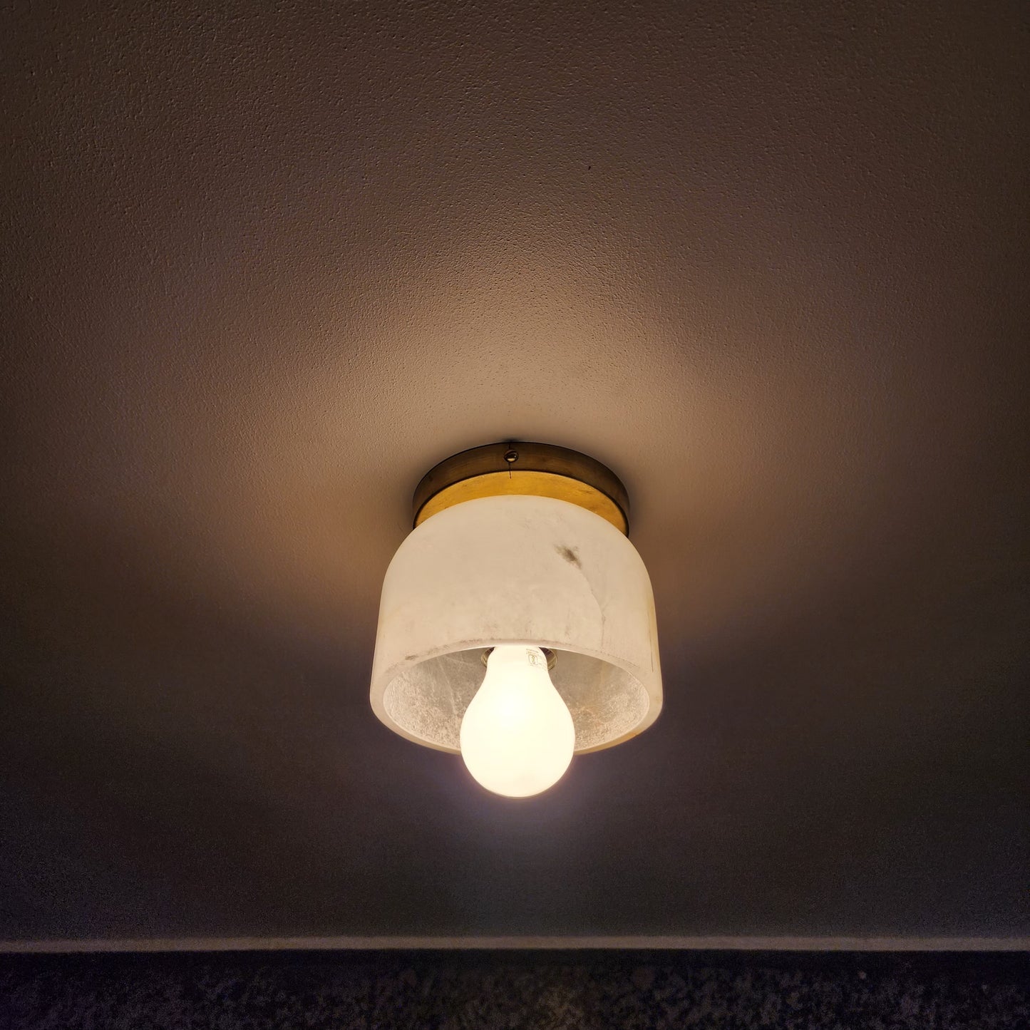 Alabaster marble stone light, handmade Marble and brass sconce light for home decor