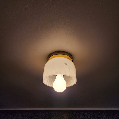 Alabaster marble stone light, handmade Marble and brass sconce light for home decor