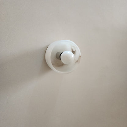 Alabaster marble stone light, handmade Marble and brass sconce light for home decor