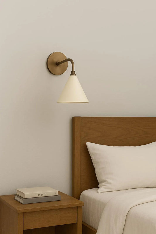 Handcrafted single Light Mid-Century brass wall lamp timeless elegance