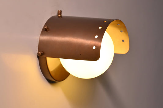 Brass wall lighting,small wall light with globe , Wall sconce