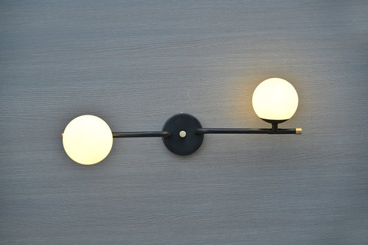 Bathroom Wall Sconce, Aged Brass Wall Light Fixture, Modern Vanity Wall Sconce, Mid Century Brass Wall Lighting