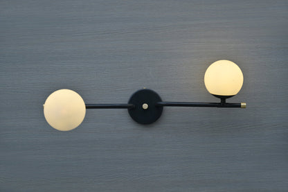 Bathroom Wall Sconce, Aged Brass Wall Light Fixture, Modern Vanity Wall Sconce, Mid Century Brass Wall Lighting