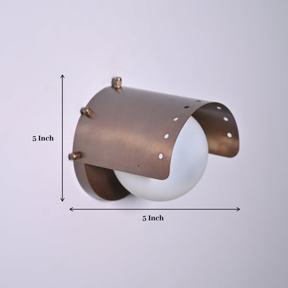 Brass wall lighting,small wall light with globe , Wall sconce