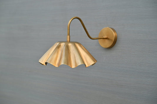 Modern Brass Lamp  - Industrial Pendant Fixture - Adjustable Cord - Vintage Edison Bulb Compatible - Kitchen, Dining Room