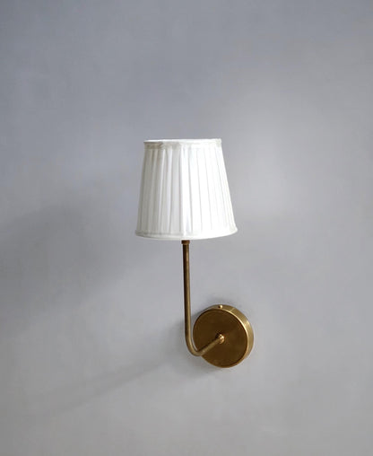 Minimalist Fabric Wall Sconce, Brass Wall Sconce, Fabric Wall Sconce, Raw Brass Wall Sconce, Bedside Sconce, Wall Sconce, Mid-Century Sconce