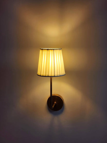 Minimalist Fabric Wall Sconce, Brass Wall Sconce, Fabric Wall Sconce, Raw Brass Wall Sconce, Bedside Sconce, Wall Sconce, Mid-Century Sconce