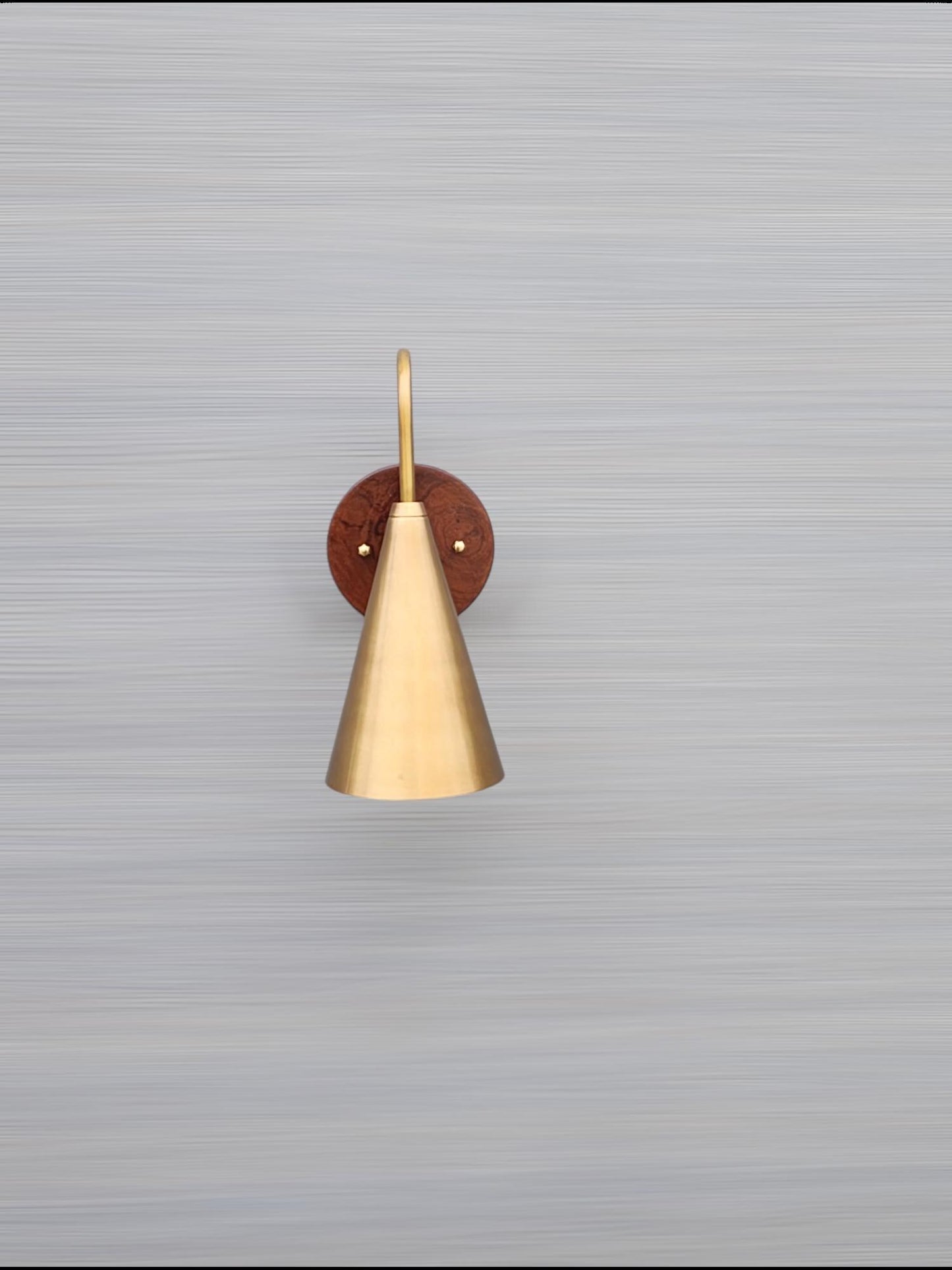 Mid Century Modern Brass Wall Lamp for Luxurious Ambiance with wooden canopy