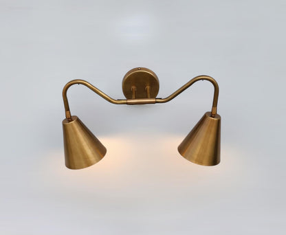 Brass Antique Double Wall Sconce, Vintage Wall Light Fixture, Farmhouse Wall Lighting, Industrial Wall Sconce, Vanity Wall Light