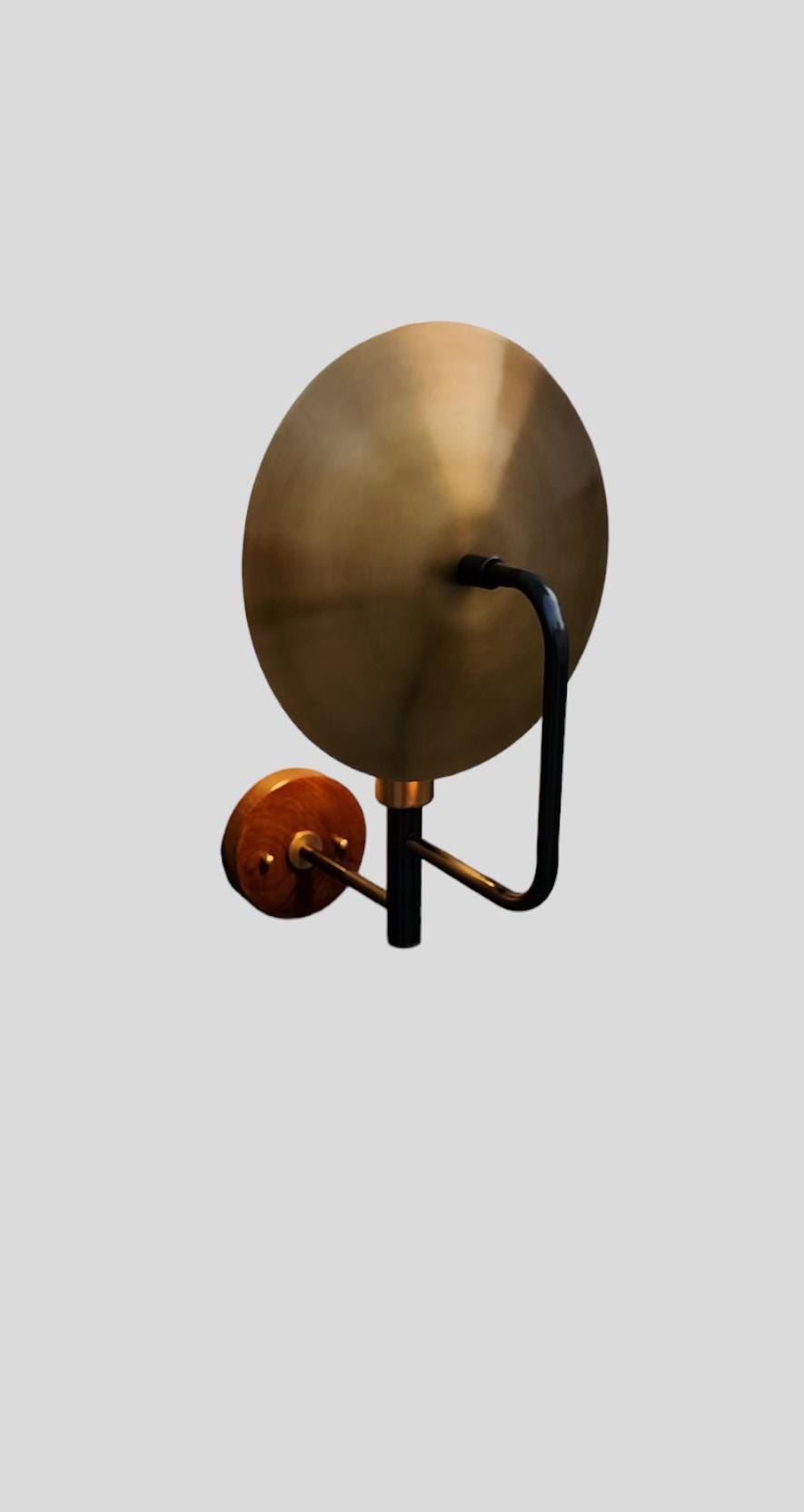 Single Light Articulated Sconce Mid-Century Modern Stilnovo Style Solid Brass Wall Lamp