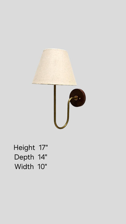 Chic Minimalist Brass Wall Sconce with Elegant Fabric Shade  Indoor Light Fixture for Sophisticated