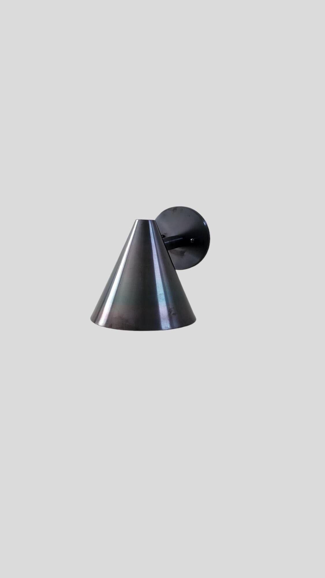Stilnovo Design Single Light Cone Shades Brass Wall Sconce Beside Wall Lamp Sputnik Wall Fixture Outdoor