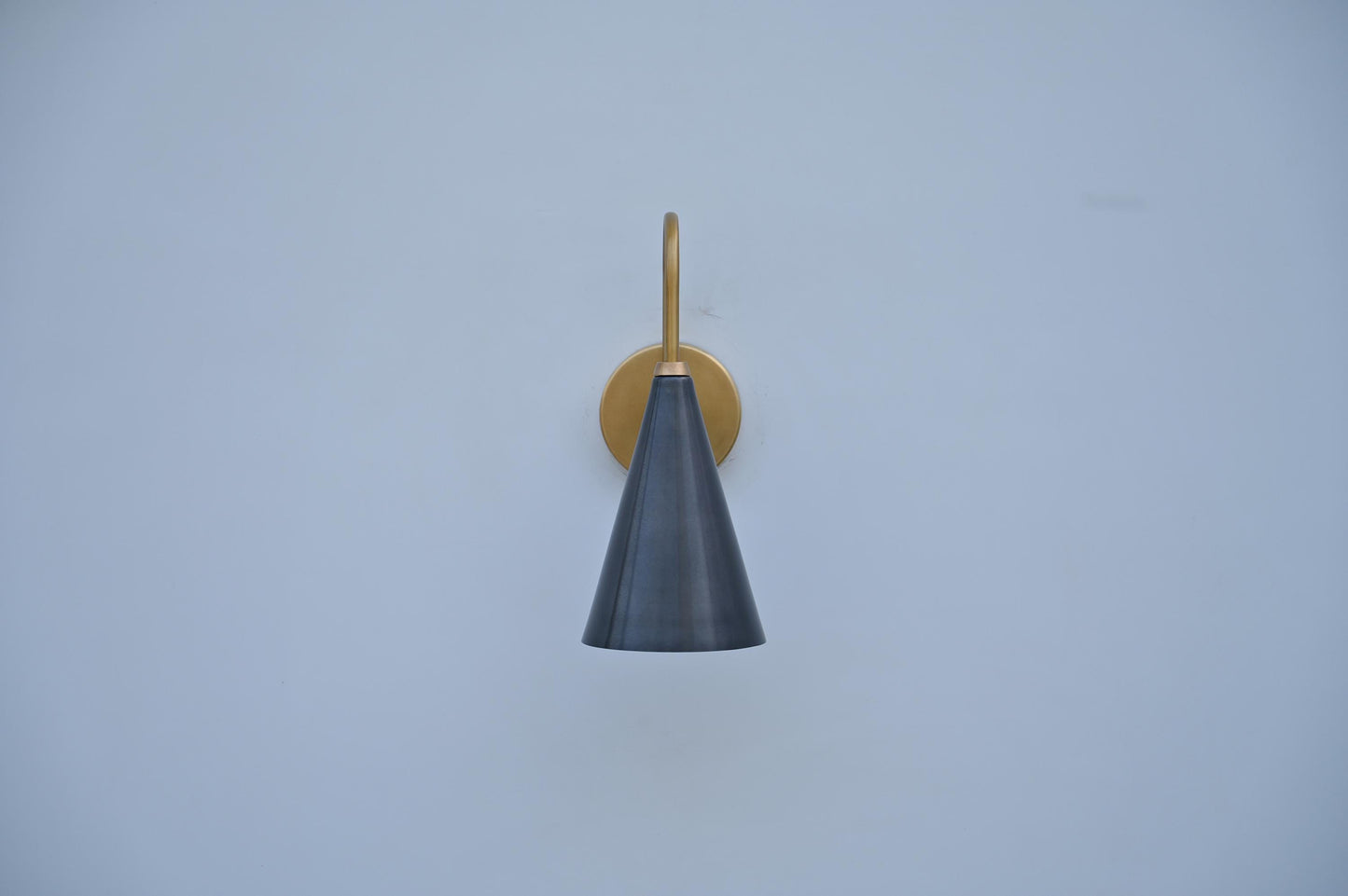 Mid-Century Brass Sconce Handcrafted Brass Wall Lamp