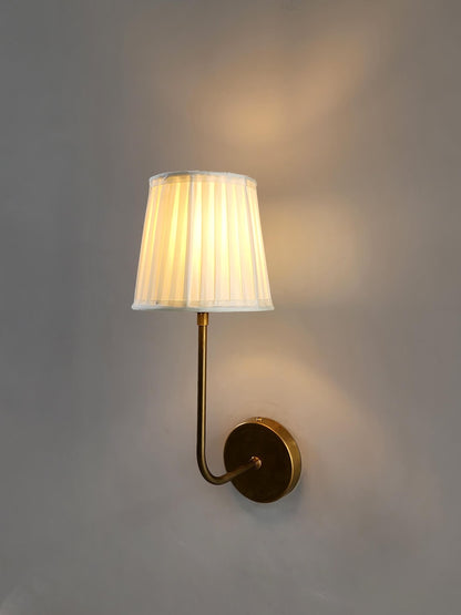 Minimalist Fabric Wall Sconce, Brass Wall Sconce, Fabric Wall Sconce, Raw Brass Wall Sconce, Bedside Sconce, Wall Sconce, Mid-Century Sconce