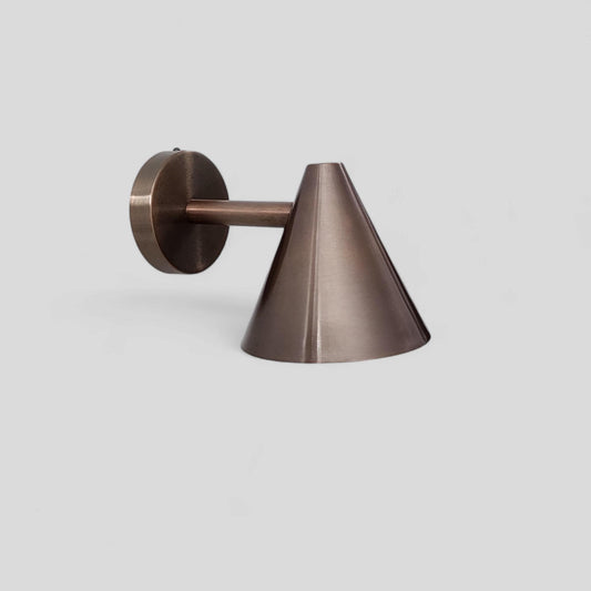 Stilnovo Design Single Light Cone Shades Brass Wall Sconce Beside Wall Lamp Sputnik Wall Fixture Outdoor