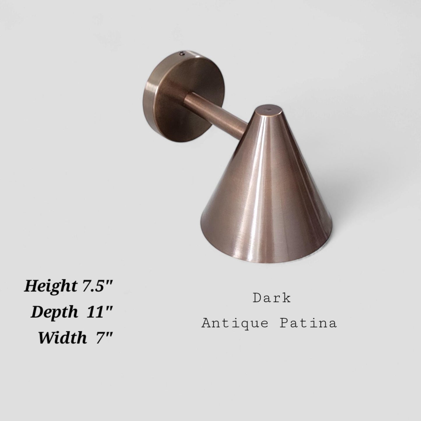 Stilnovo Design Single Light Cone Shades Brass Wall Sconce Beside Wall Lamp Sputnik Wall Fixture Outdoor