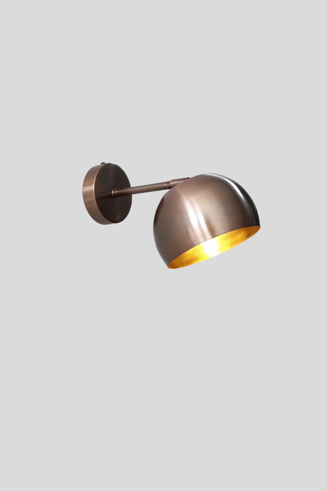 Single Bulb Light Brass Sputnik Pivot Wall Sconce Light Fixtures. Adjustable wall sconce