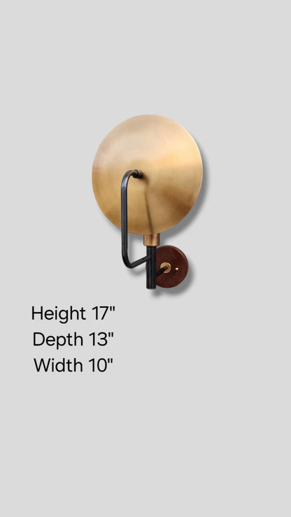 Single Light Articulated Sconce Mid-Century Modern Stilnovo Style Solid Brass Wall Lamp