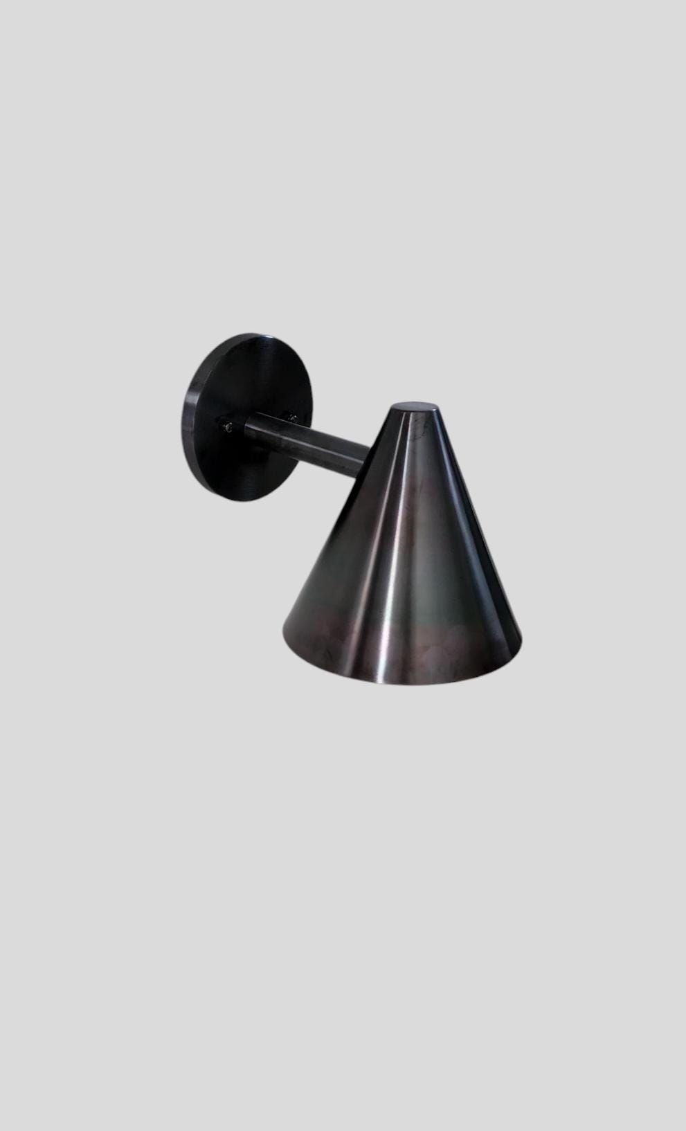 Stilnovo Design Single Light Cone Shades Brass Wall Sconce Beside Wall Lamp Sputnik Wall Fixture Outdoor