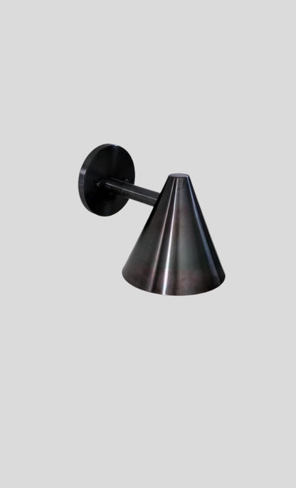 Stilnovo Design Single Light Cone Shades Brass Wall Sconce Beside Wall Lamp Sputnik Wall Fixture Outdoor