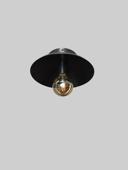 Handmade Single Light for Ceiling Italian Mid-Century Brass Lamp