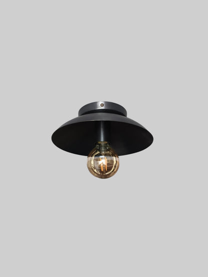 Handmade Single Light for Ceiling Italian Mid-Century Brass Lamp