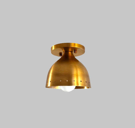 Handcrafted Vintage Single Light Shade Pivot Brass flush mounted Brass ceiling light