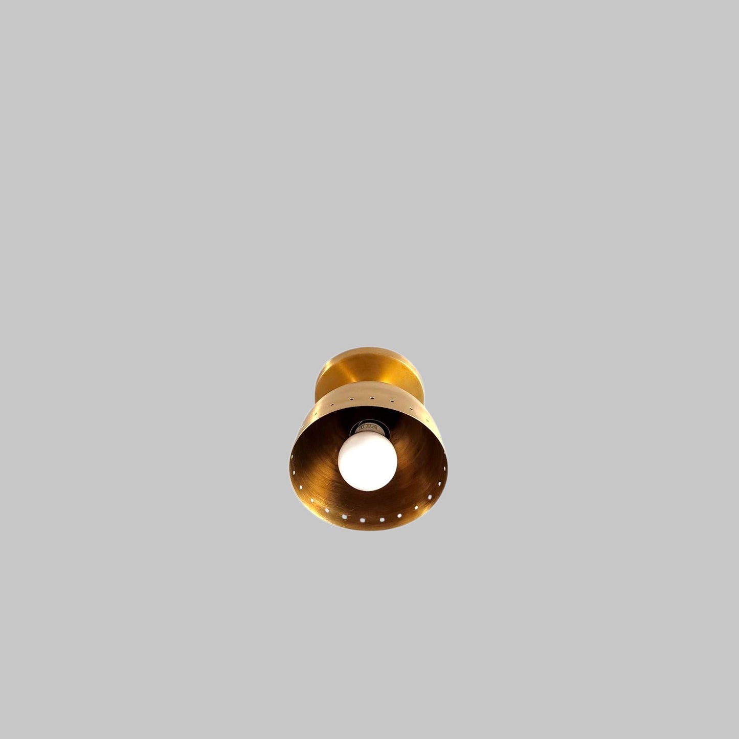 Handcrafted Vintage Single Light Shade Pivot Brass flush mounted Brass ceiling light