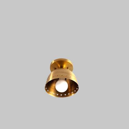 Handcrafted Vintage Single Light Shade Pivot Brass flush mounted Brass ceiling light