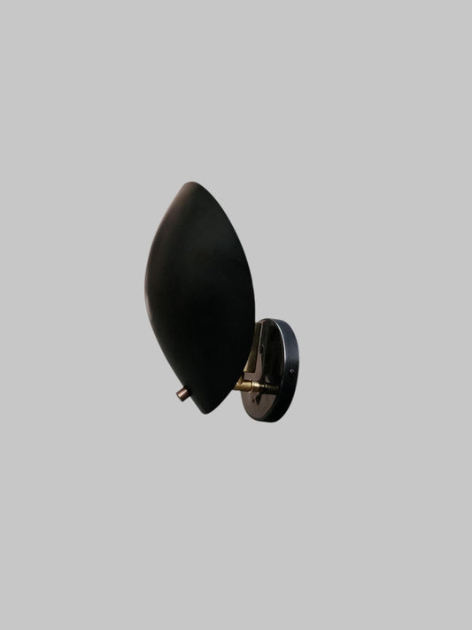 Handcrafted Elegant Brass Wall Sconce, Black Brass Industrial style mid-century brass wall lamp