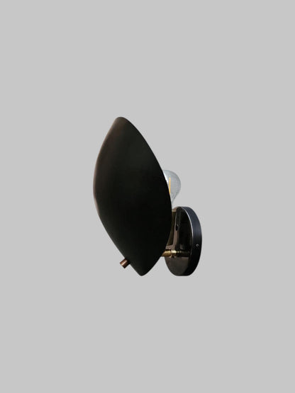 Handcrafted Elegant Brass Wall Sconce, Black Brass Industrial style mid-century brass wall lamp