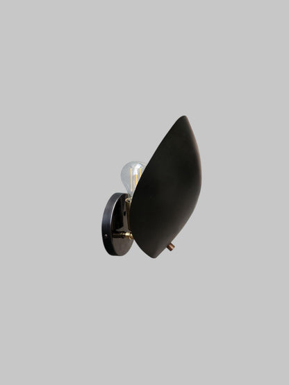 Handcrafted Elegant Brass Wall Sconce, Black Brass Industrial style mid-century brass wall lamp