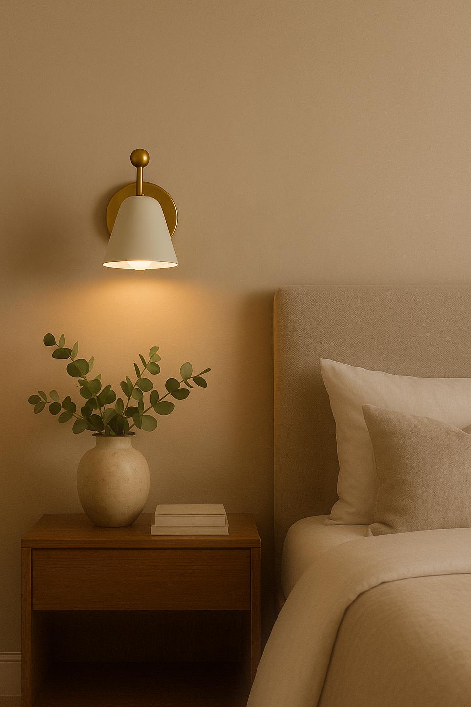 Handcrafted Vintage Single Light Shade Pivot Brass Sconce Industrial brass wall lamp