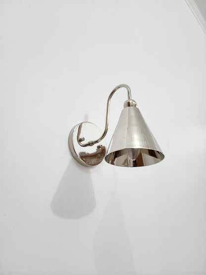 Handcrafted Single Light Mid-Century Brass  wall Lamp for Living Area, Unique Handmade Brass Wall Sconce light fixture