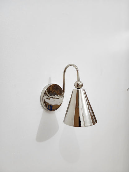 Handcrafted Single Light Mid-Century Brass  wall Lamp for Living Area, Unique Handmade Brass Wall Sconce light fixture