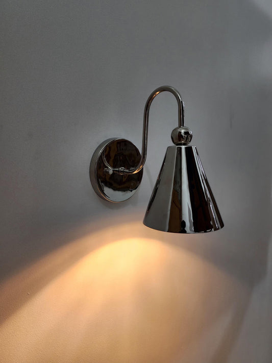 Handcrafted Single Light Mid-Century Brass  wall Lamp for Living Area, Unique Handmade Brass Wall Sconce light fixture