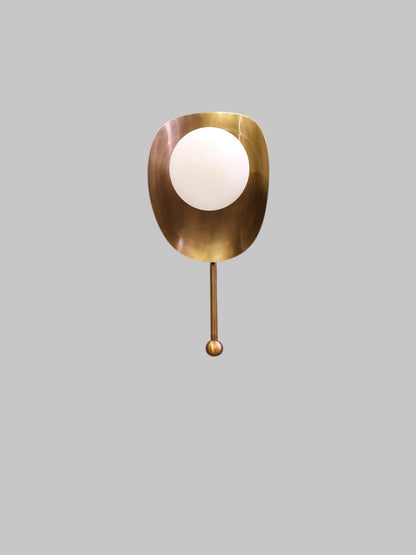 Handcrafted Single Light Mid-Century Brass  wall Lamp for Living Area, Unique Handmade Brass Wall Sconce light fixture