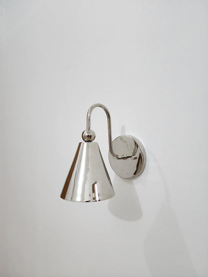 Handcrafted Single Light Mid-Century Brass  wall Lamp for Living Area, Unique Handmade Brass Wall Sconce light fixture
