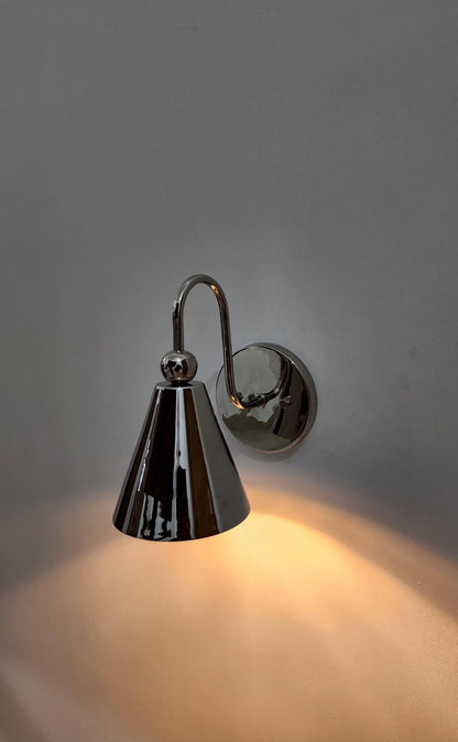 Handcrafted Single Light Mid-Century Brass  wall Lamp for Living Area, Unique Handmade Brass Wall Sconce light fixture