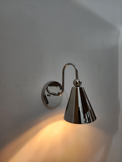 Handcrafted Single Light Mid-Century Brass  wall Lamp for Living Area, Unique Handmade Brass Wall Sconce light fixture