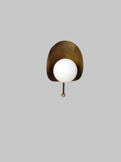 Handcrafted Single Light Mid-Century Brass  wall Lamp for Living Area, Unique Handmade Brass Wall Sconce light fixture