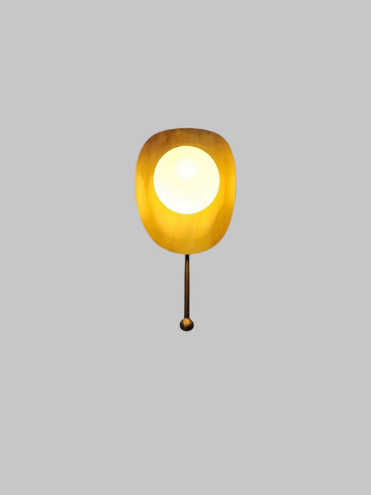 Handcrafted Single Light Mid-Century Brass  wall Lamp for Living Area, Unique Handmade Brass Wall Sconce light fixture